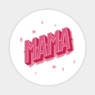 Mom in Pink Letters Magnet